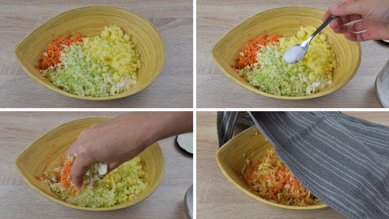  col blanca con zanahoria, apio y manzana