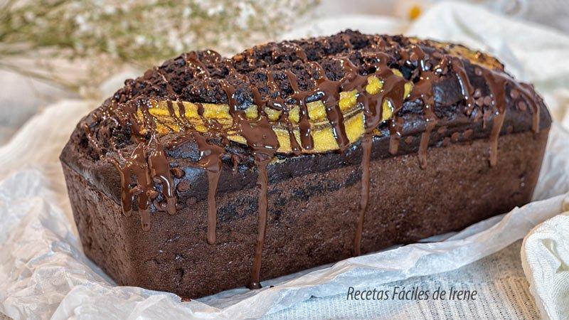 receta pan de platano y chocolate saludable al horno