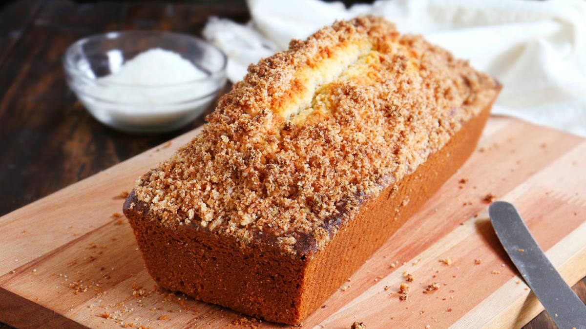 budin de coco crumble sin manteca aceite