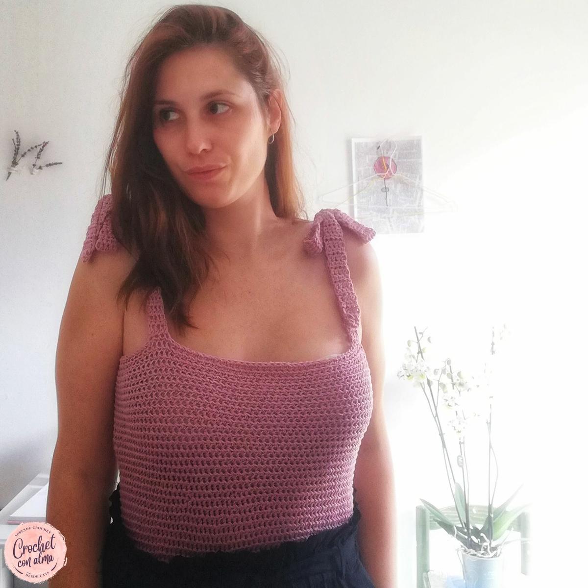 top a crochet para principiantes