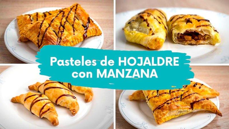 receta dulce de pasteles de hojaldre y manzana
