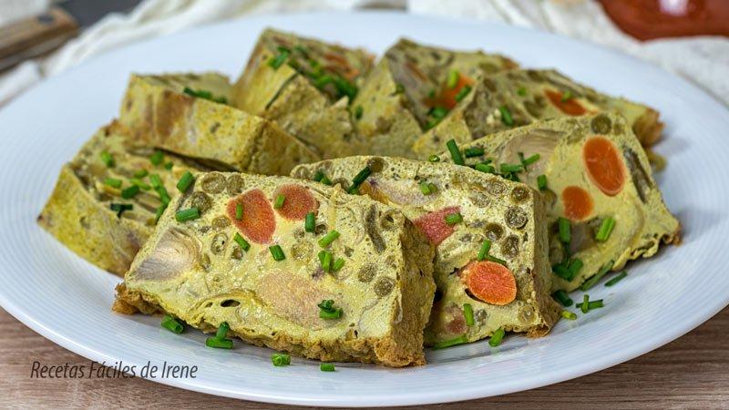 pastel de menestra de verduras en conserva
