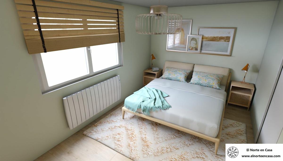 dormitorio de matrimonio de estilo nórdico