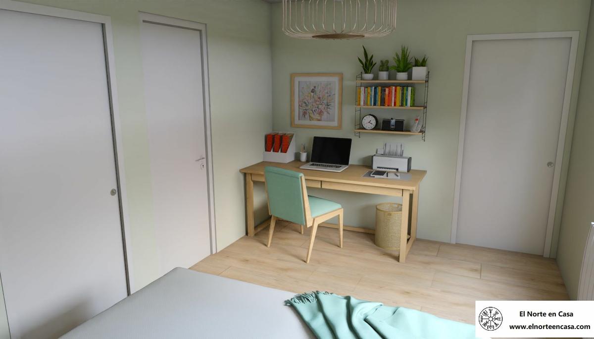 Área de despacho en acogedora casa de estilo escandinavo