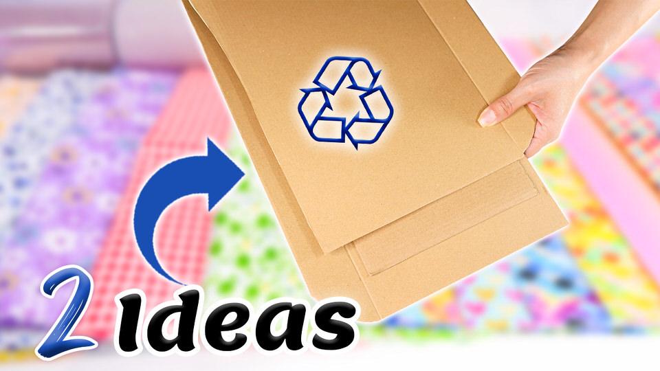 777) Como hacer cajas organizadoras con cartón y forradas de tela.  Cartonaje 