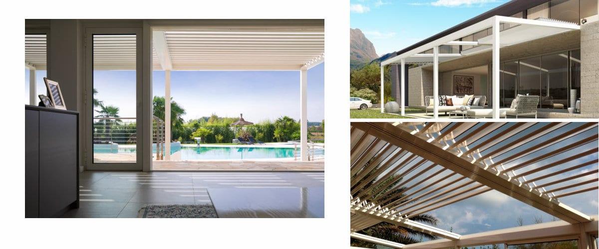 Pérgolas bioclimáticas orientables y retráctiles