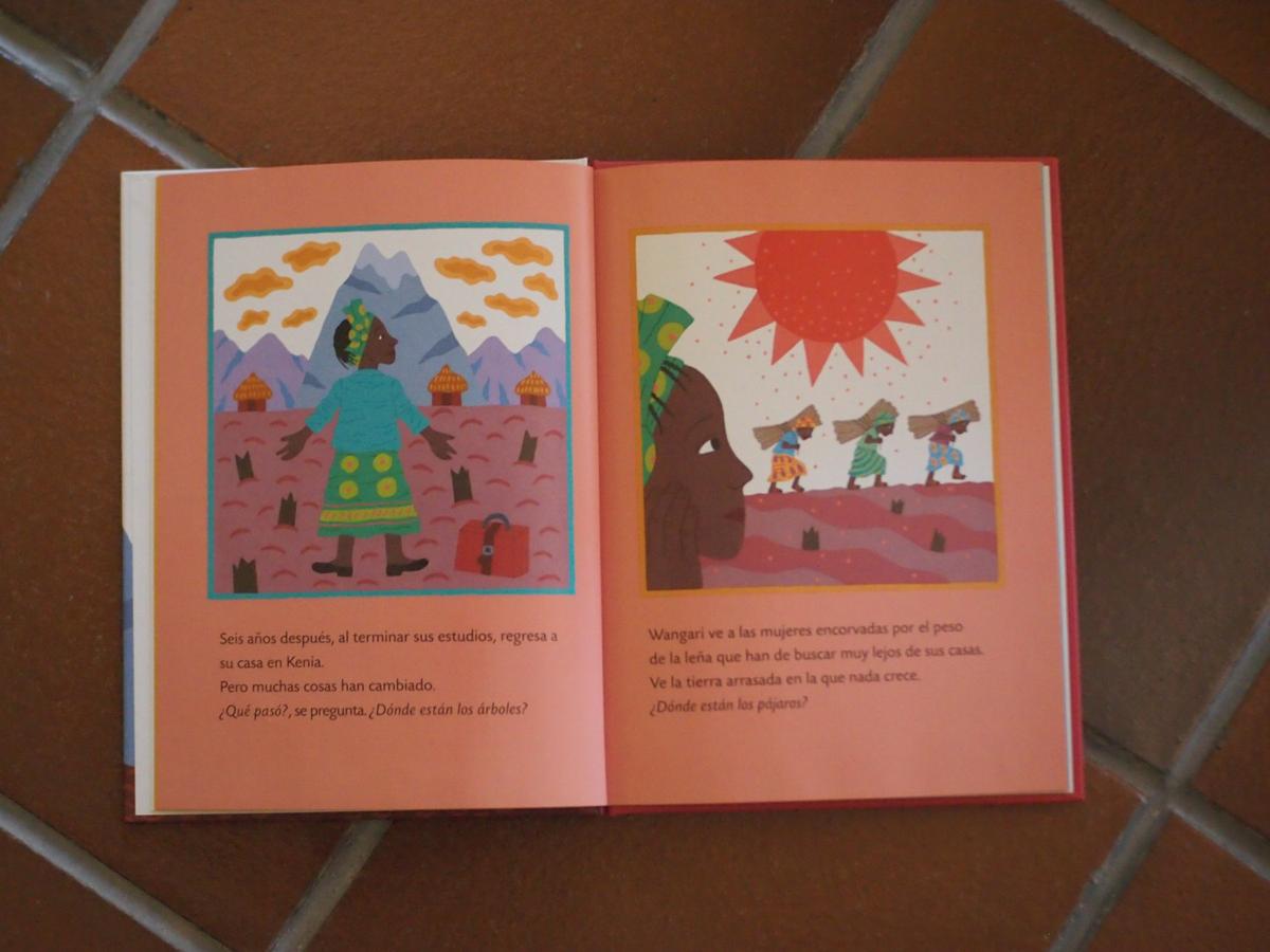 Página del libroWangari y los arboles de la paz