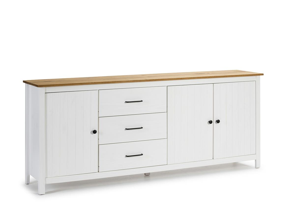 Aparador Lucas Natural/Blanco Pino 40x80x190cm