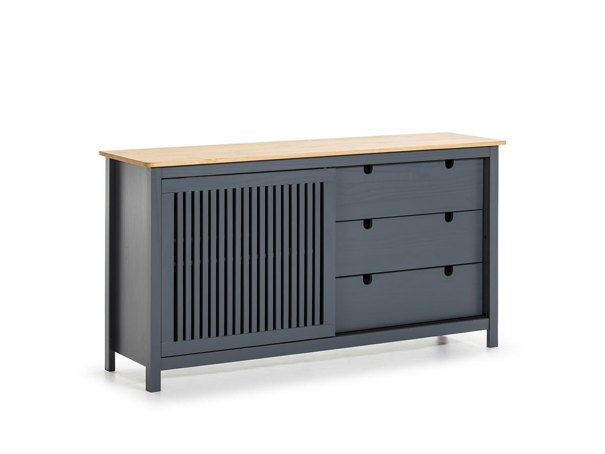 Aparador Kuma Gris antracita Pino 40x80x150cm