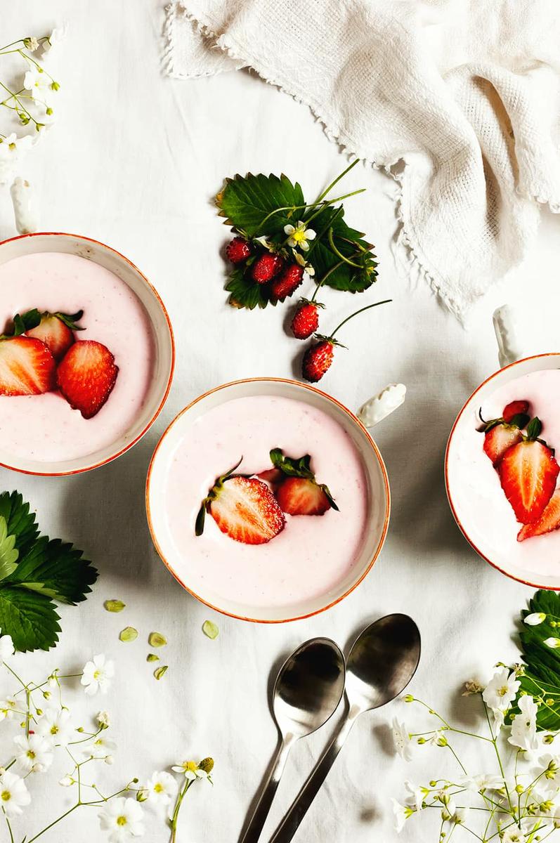 Espuma de fresas