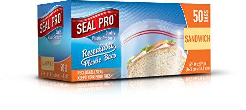 Sealpro - Bolsas de plástico con cierre hermético (50 ags)