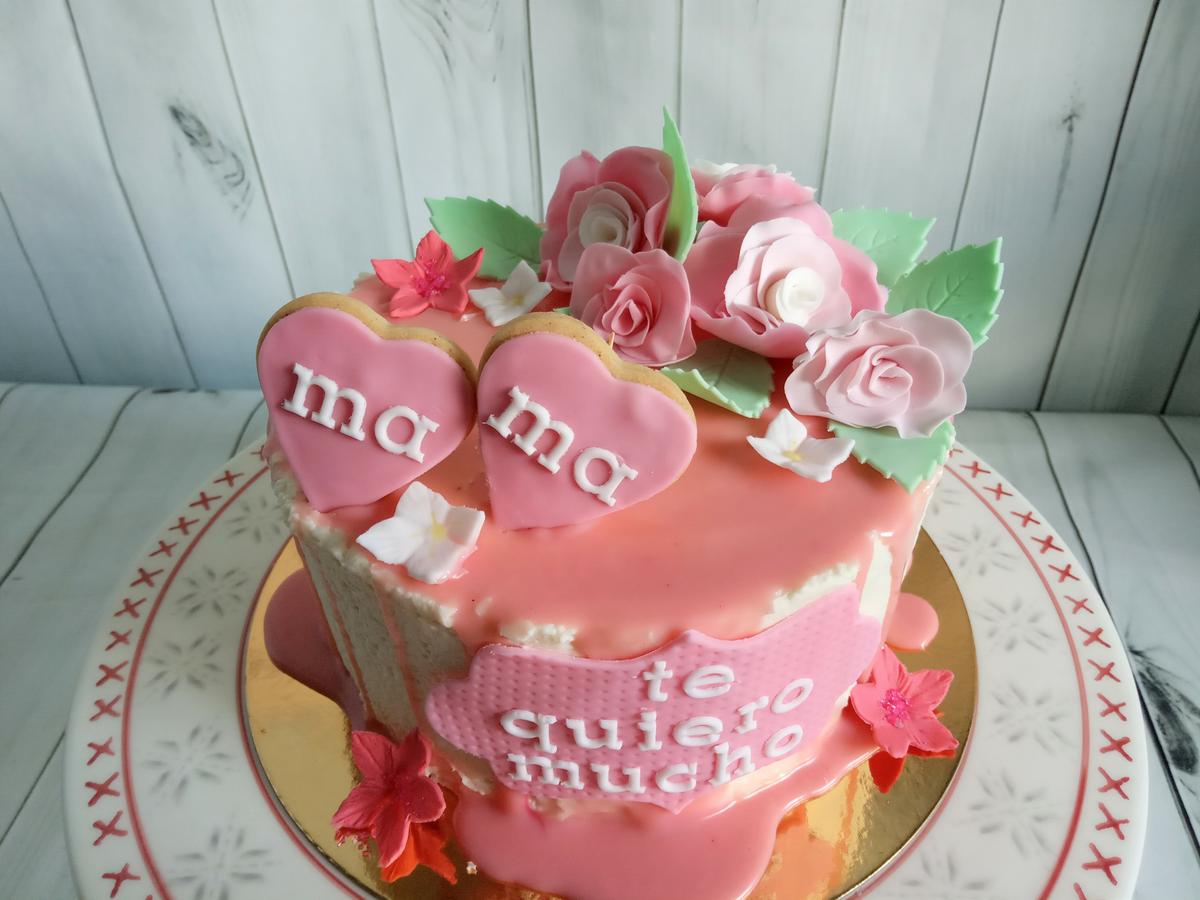 Tarta drip te quiero mama