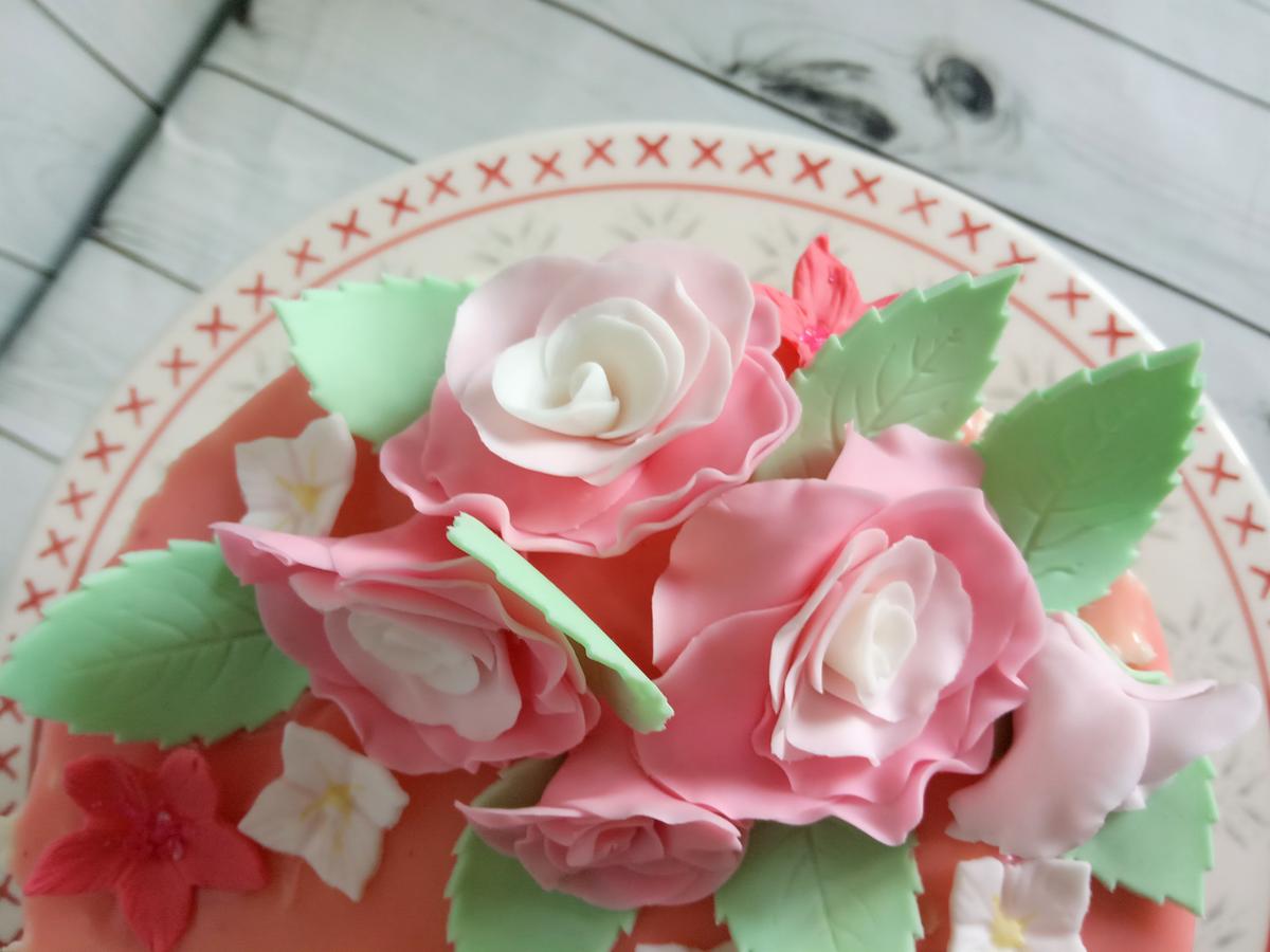 Rosas degradadas fondant