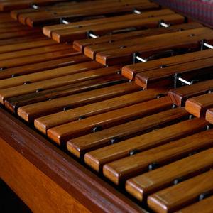 Las teclas de la marimba