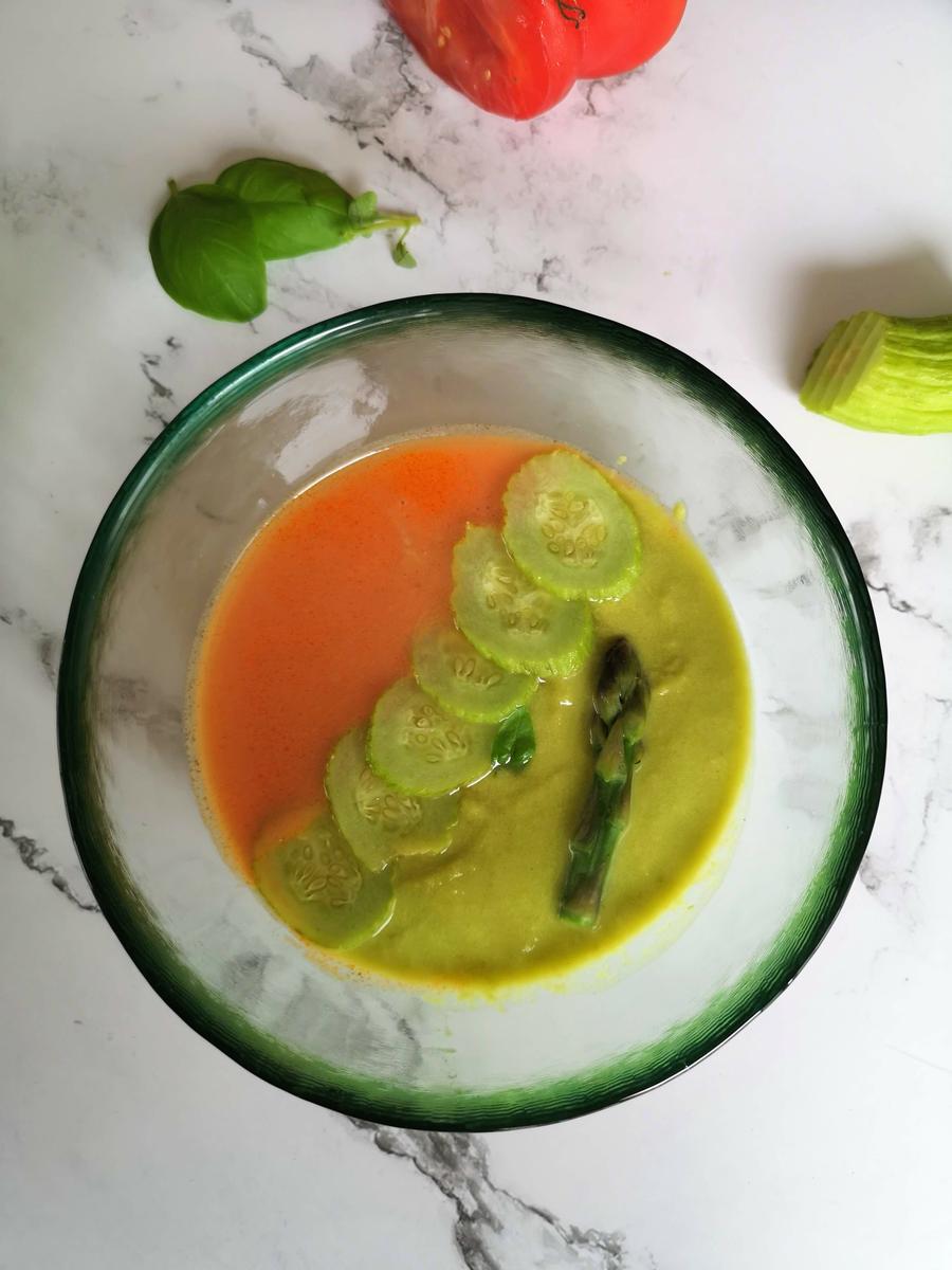 gazpacho de espárragos verdes