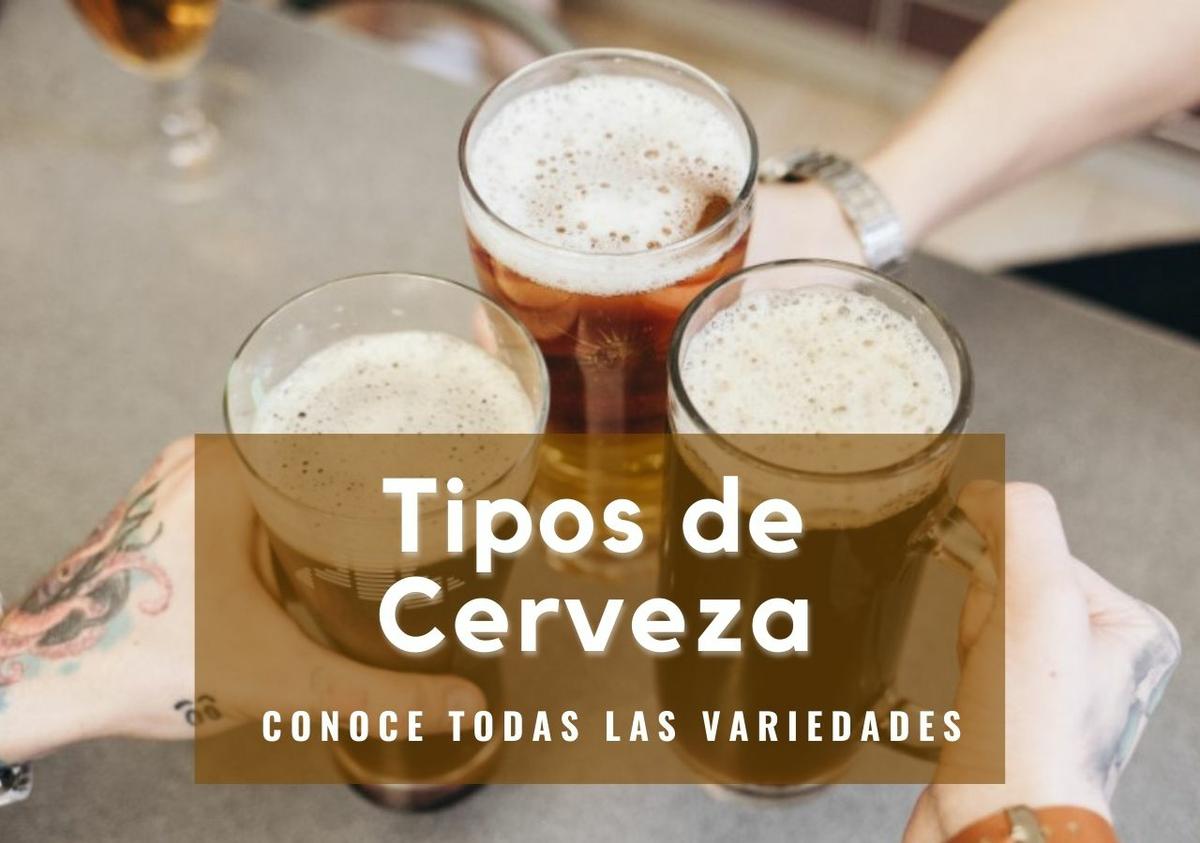 Distintos tipos de cerveza en un vaso