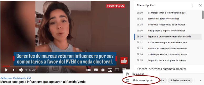 Busca palabras o frases específicas en YouTube