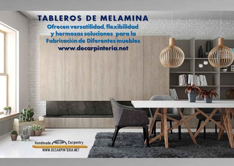 TABLEROS DE MELAMINA ofrecen versatilidad, flexibilidad y hermosos diseños a la hora de fabricar muebles