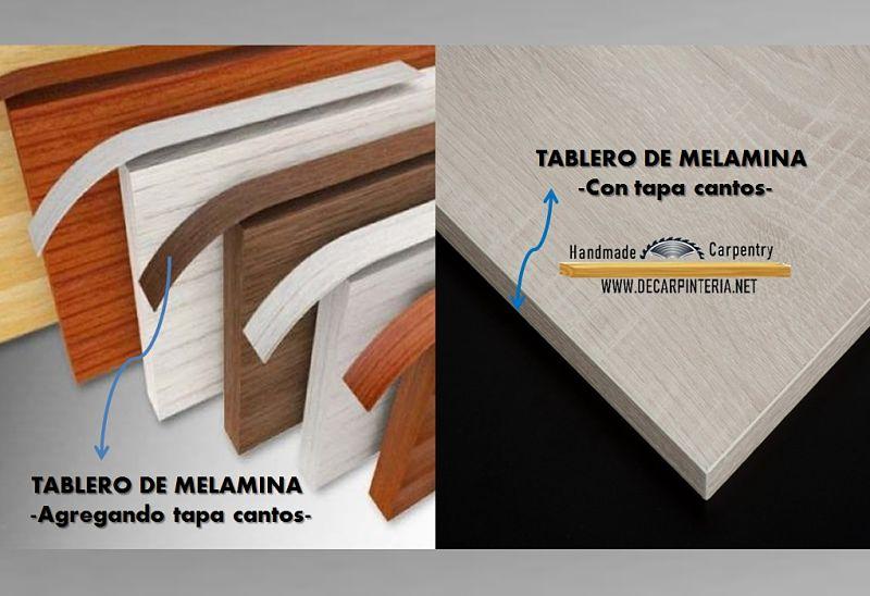 Un tablero de melamina cuando colocar tapacanto