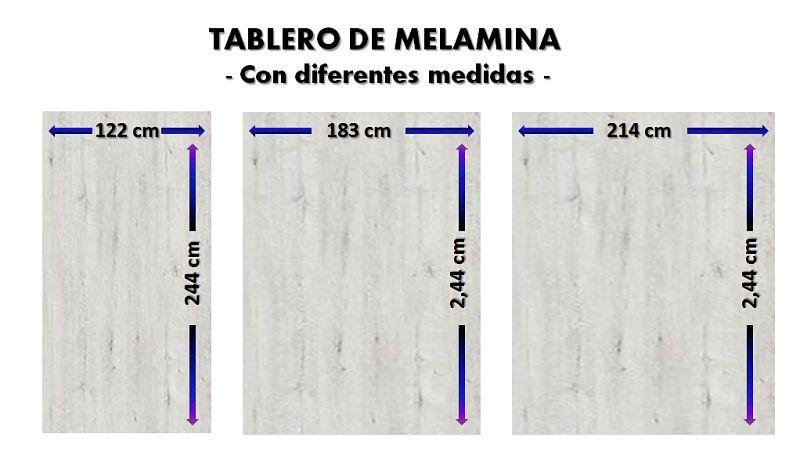 tablero de melamina y como reconocerlo por sus diferentes medidas