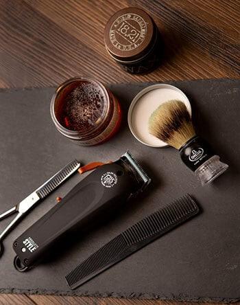 Máquina y accesorios para afeitarse la barba