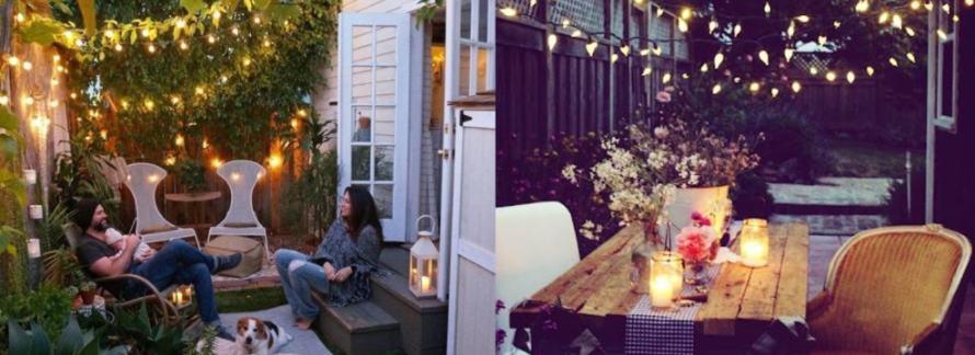 luces vintage para terraza