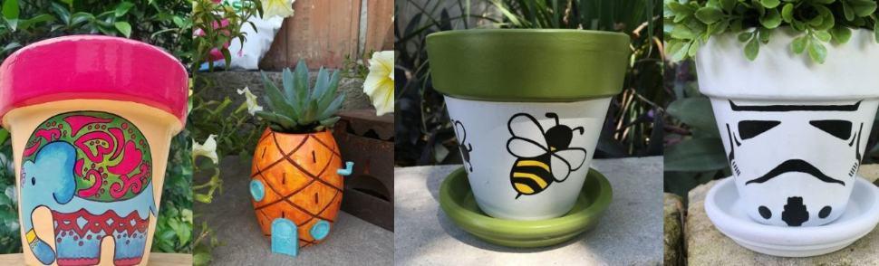 como pintar macetas de barro