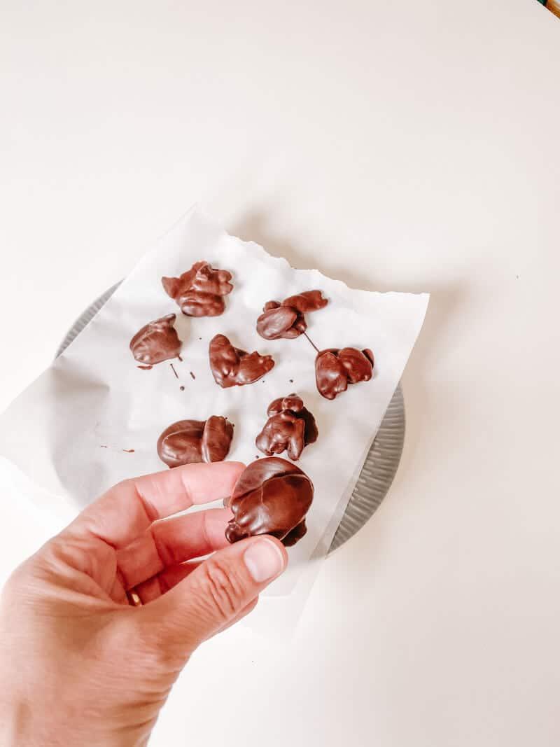 pacanas con chocolate