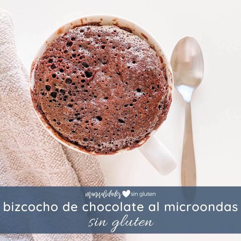bizcocho de chocolate al microondas