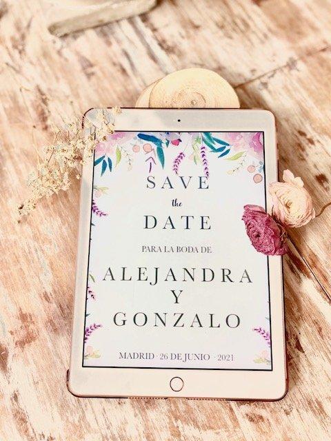 Save the date digital para bodas en tiempos del coronavirus