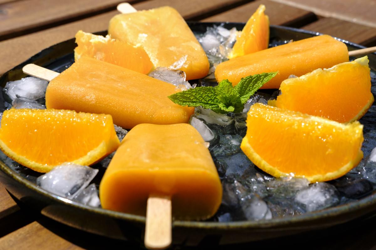 Helados de naranja Lev