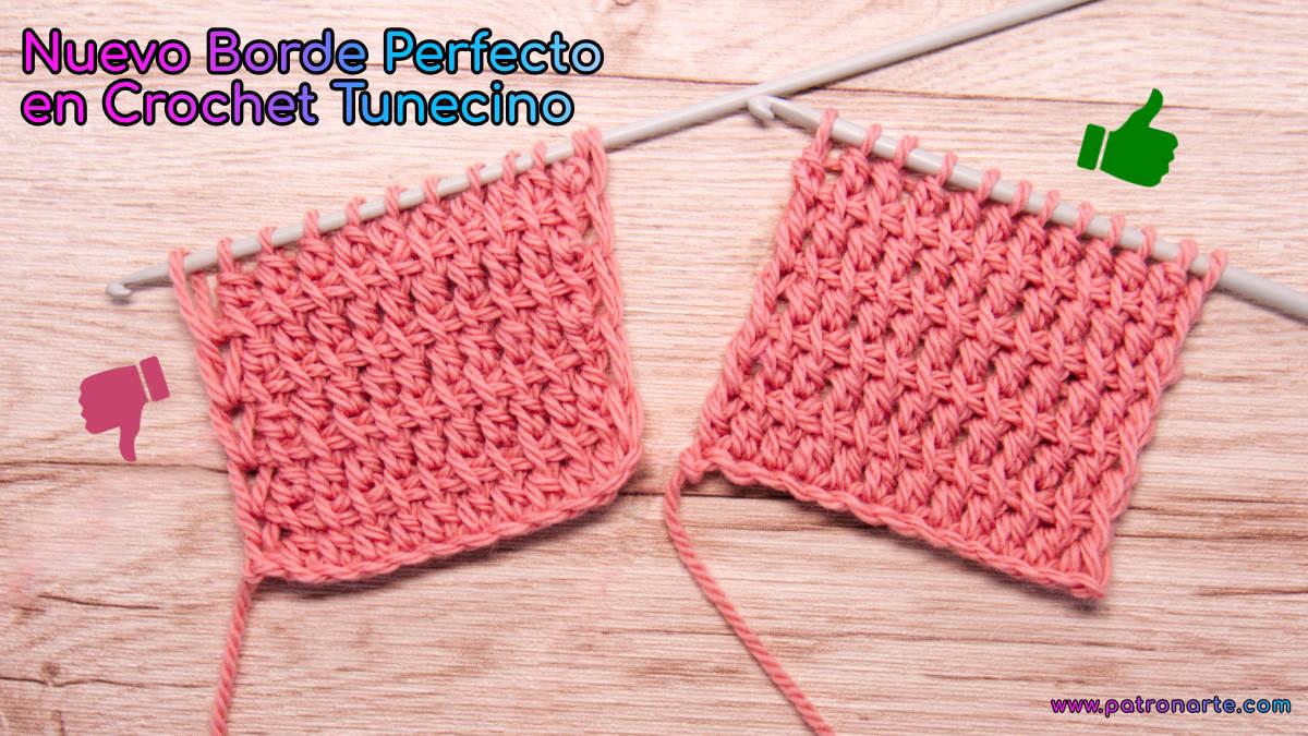 Nuevo Borde Perfecto de Crochet Tunecino Tutorial Paso a Paso