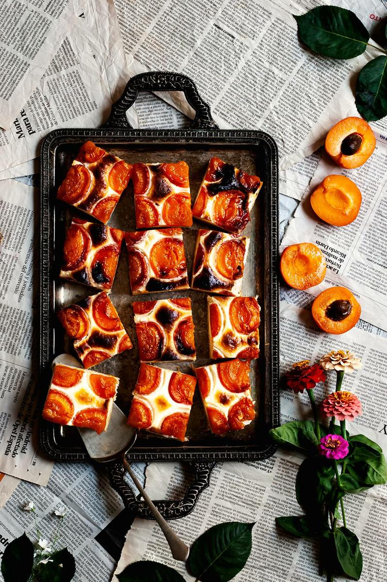 Receta de Pastel de queso con albaricoques