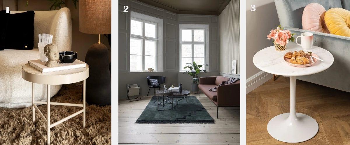 Las mesas auxiliares de mármol quedan bien en cualquier parte