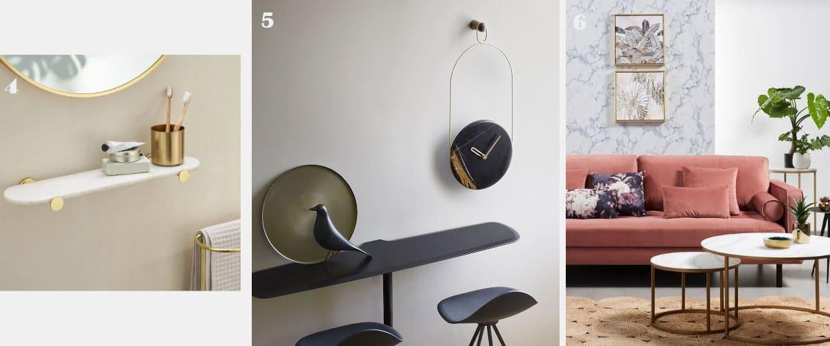 Puedes decorar la pared con mármol