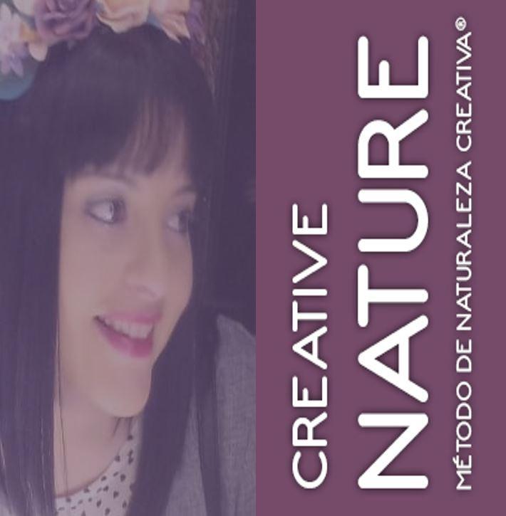 Foto de Zaida MAres en un banner del método de naturaleza creativa