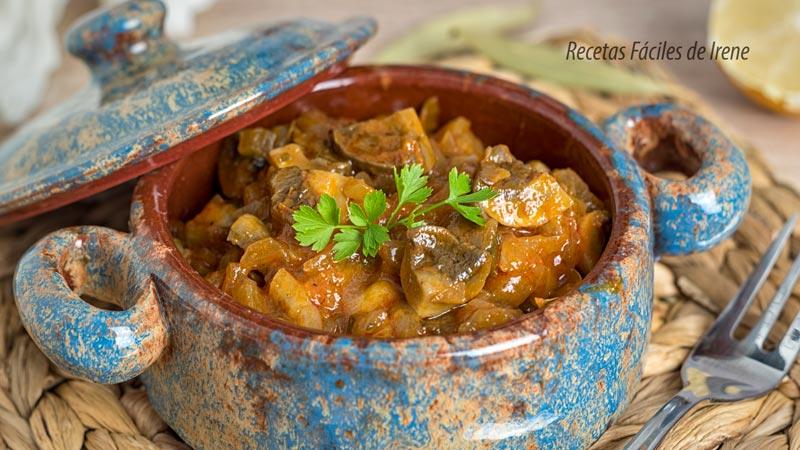 como hacer champiñones a la griega como guarnicion