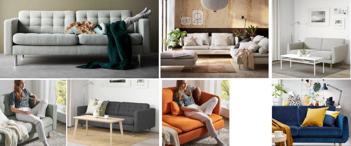 Sofás de tela de Ikea