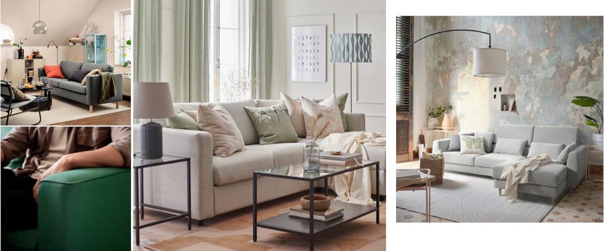 Sofás de tela de Ikea