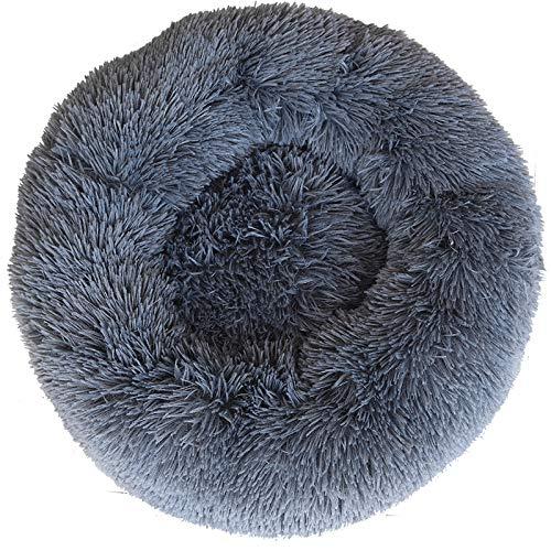 Cama para Perros Gato Cama Cat Nest Mascotas Calentito Cama Redonda Mascotas Calentito Cojín Redondo Suave de Felpa para Mascotas pequeñas de 3 kg(40CM)