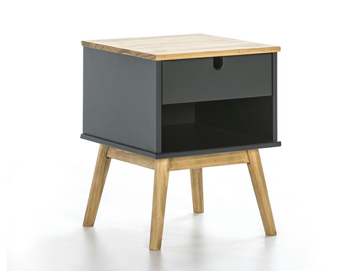 Mesita Naha Natural/Gris antracita 40×52.2x40cm