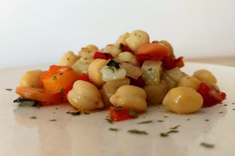 Garbanzos con verduras