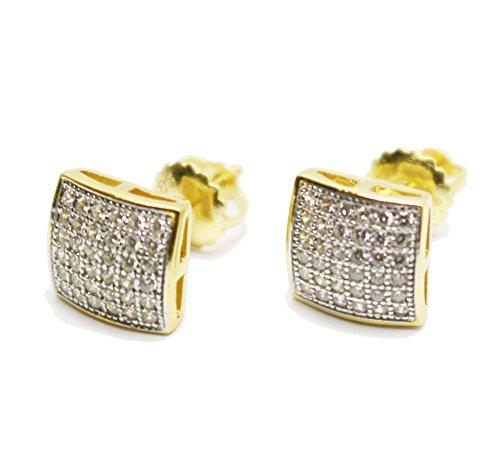 Para hombre/para mujer 14 K amarillo acabado dorado, Real Plata 925 pequeño...