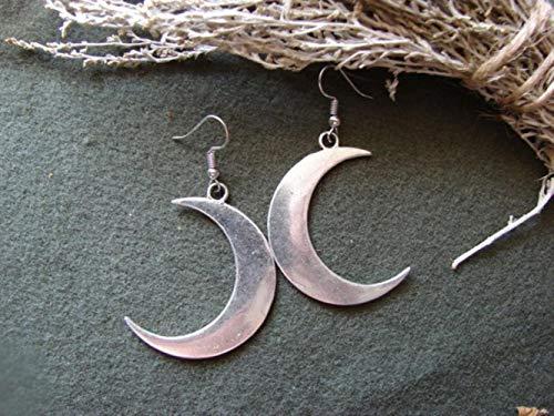 YDY Pendientes de Luna Creciente Joyas góticas místicas Bruja Lunar Celta...