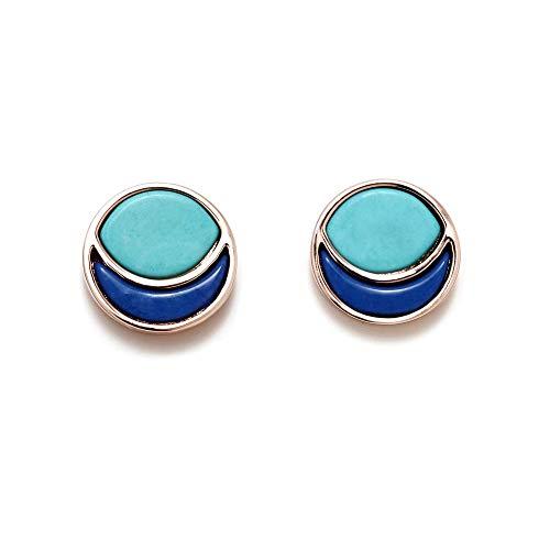 Pendientes Pertegaz PER2715 colección Lúxor metal bañado rosado piedras dos...