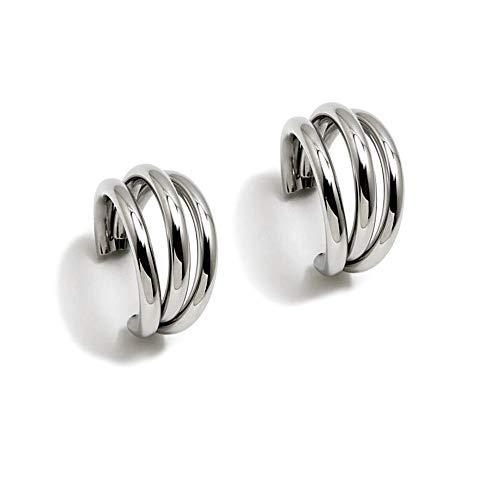 Pendientes Pertegaz colección Criollas 35mm. triple aros gruesos lisos...