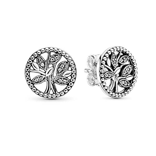 Pandora Mujer plata Pendientes de botón 297843CZ