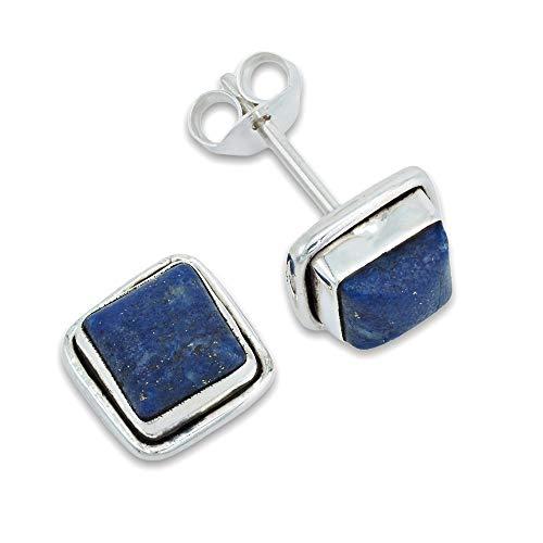 Pendientes de plata 925 con lapislázuli (No: MOS 22-06)