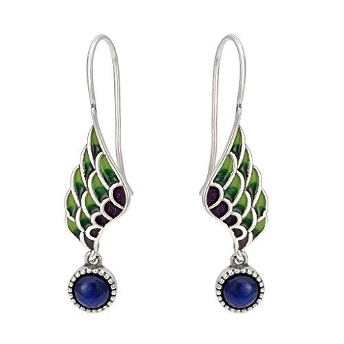 EVER FAITH® Esmalte Multicolor de Plata de Ley 925 de Mujeres Lapislázuli...