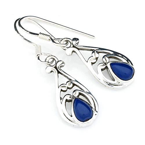 Pendientes de plata 925 con lapislázuli (No: MOH 158-06)